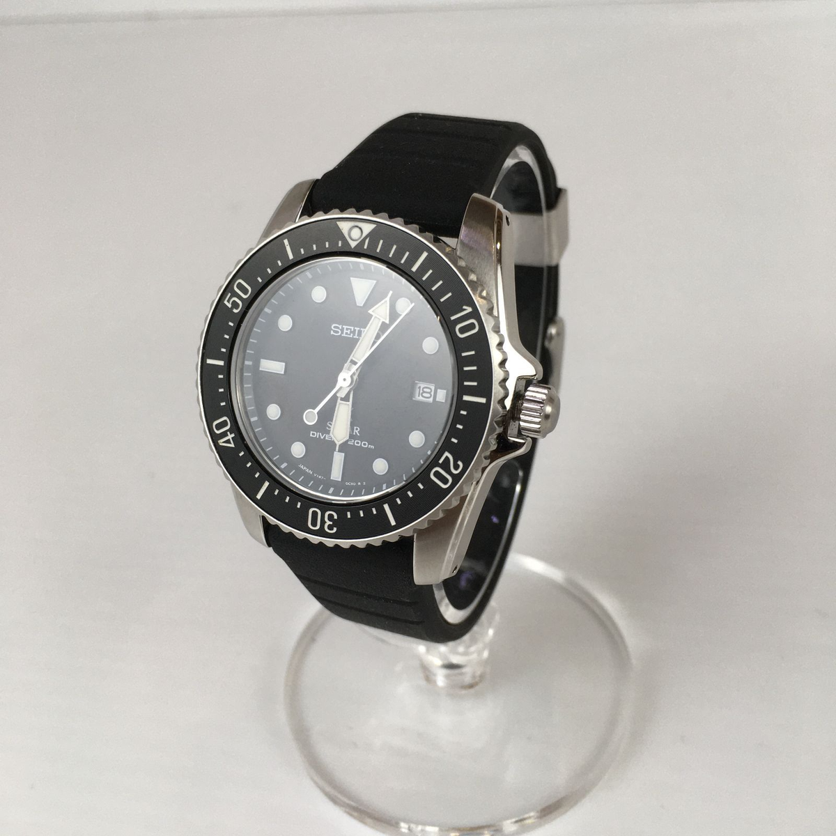 SEIKO Prospex V147-0CS0 SOLAR DIVERS 200m Quartz Black Dial