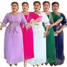 Wedding Party Ball Gown Women Evening Maxi Dress Islamic Long Robes African Gown