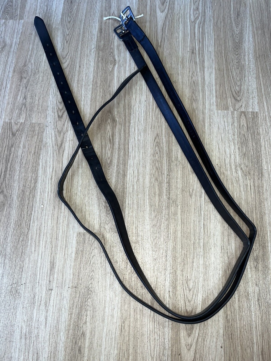 Étriers D'équitation Noirs En Cuir 64" - Occasion - Pièces D'équitation