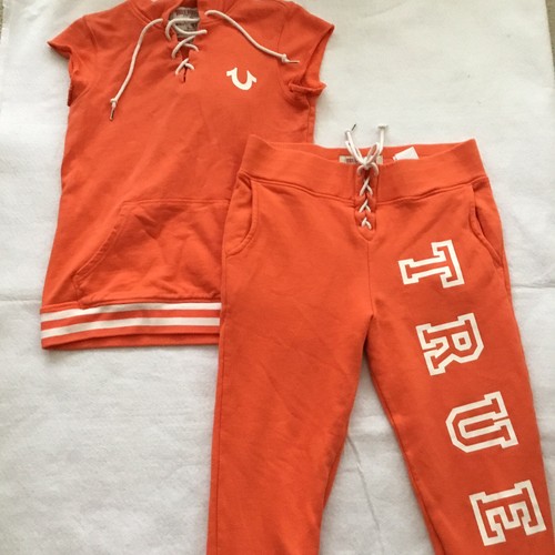 True Religion Women XS/S Orange Sweat 