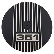 Ford 351 Cleveland 351 Windsor - 14 Round Air Cleaner Kit - Black - Ansen Usa