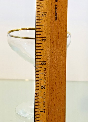 Goldrand Sherbet/Champagner Stielglas 4" hoch unbeschriftet Ersatz - Bild 6 von 6