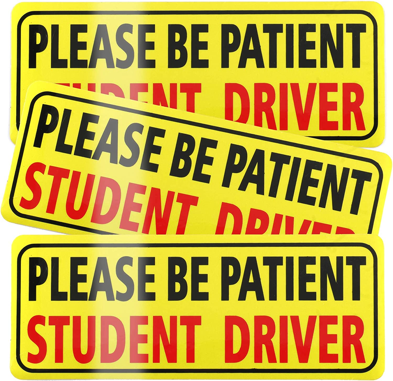 3Pcs Magnet for Car, Please Be Patient Student Driver, New Drivers Sticker Safet