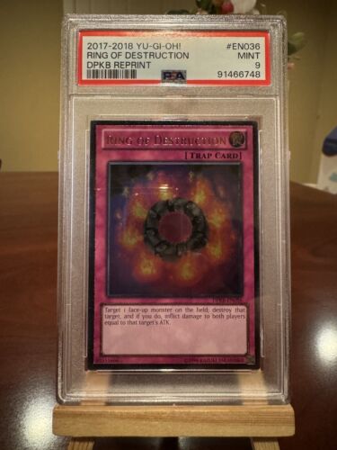 PSA 9 Ring Of Destruction UTR Duelist Pack Kaiba Unlimited POP 3 - Picture 3 of 6