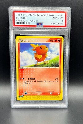 Pokemon PSA 8 NM-MT Torchic 017 Target Exclusive Black Star Promo 2004  S#2450 | eBay