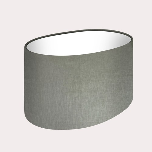 Paralume paralume verde salvia testurizzato 100% lino paralume ovale - Foto 1 di 4