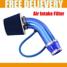 3" Car Cold Air Intake Filter Alumimum Induction Kit Hose System Universal Blue