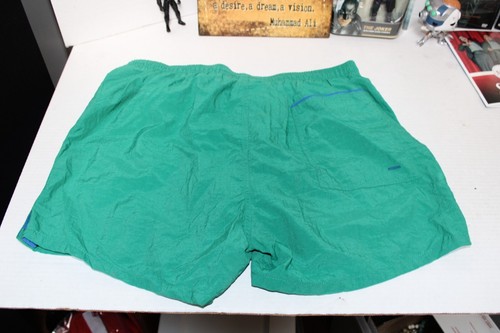 Vintage JANTZEN Green Swim Trunks Drawstring Green/blue LARGE Rn37966 - Picture 8 of 9