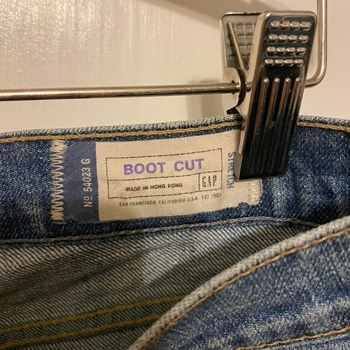 Gap 1969 Stretch Bootcut Jeans Distressed Size 12 - Picture 4 of 4