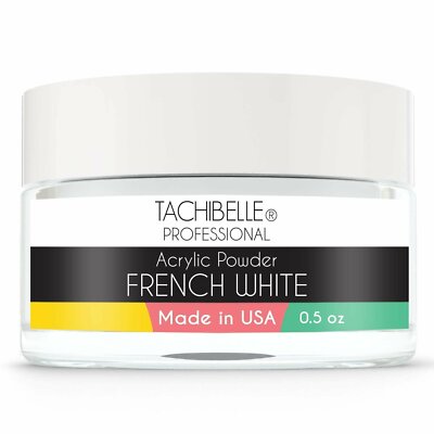 Tachibelle Professional Acrylic Nail System French White Acrylic Powder, 0.5 oz