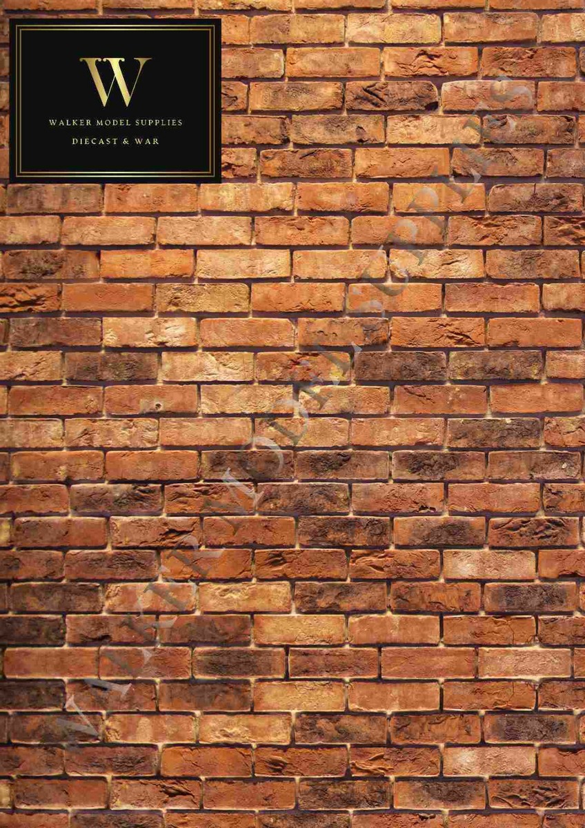 1:6 Scale Brick Wall - Peel and Apply Vinyl sheets. Design 26 | eBay free-colored-brick-wall-backgrounds