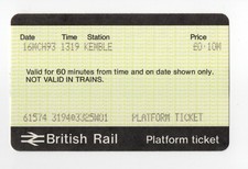 Kemble W01 - APTIS platform ticket - Gloucestershire GL7