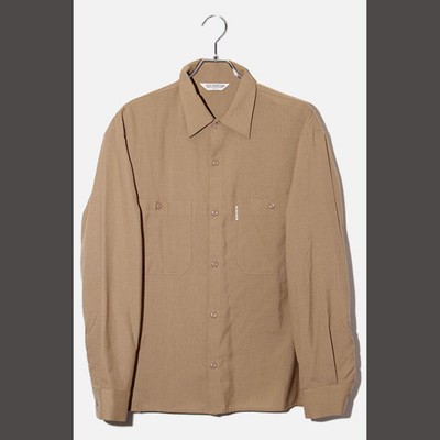 COOTIE T W WORK L S SHIRT WOOL LONG SLEEVE M BEIGE Used  