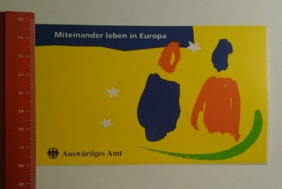 Aufkleber/Sticker: Auswärtiges Amt miteinander leben in Europa (140716117)