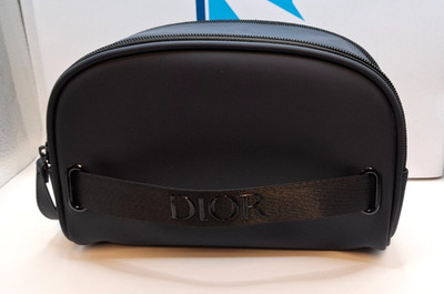 Dior Herren Marine Kulturbeutel Reisetasche Tasche Doppelreißverschluss Luxus Ergänzung