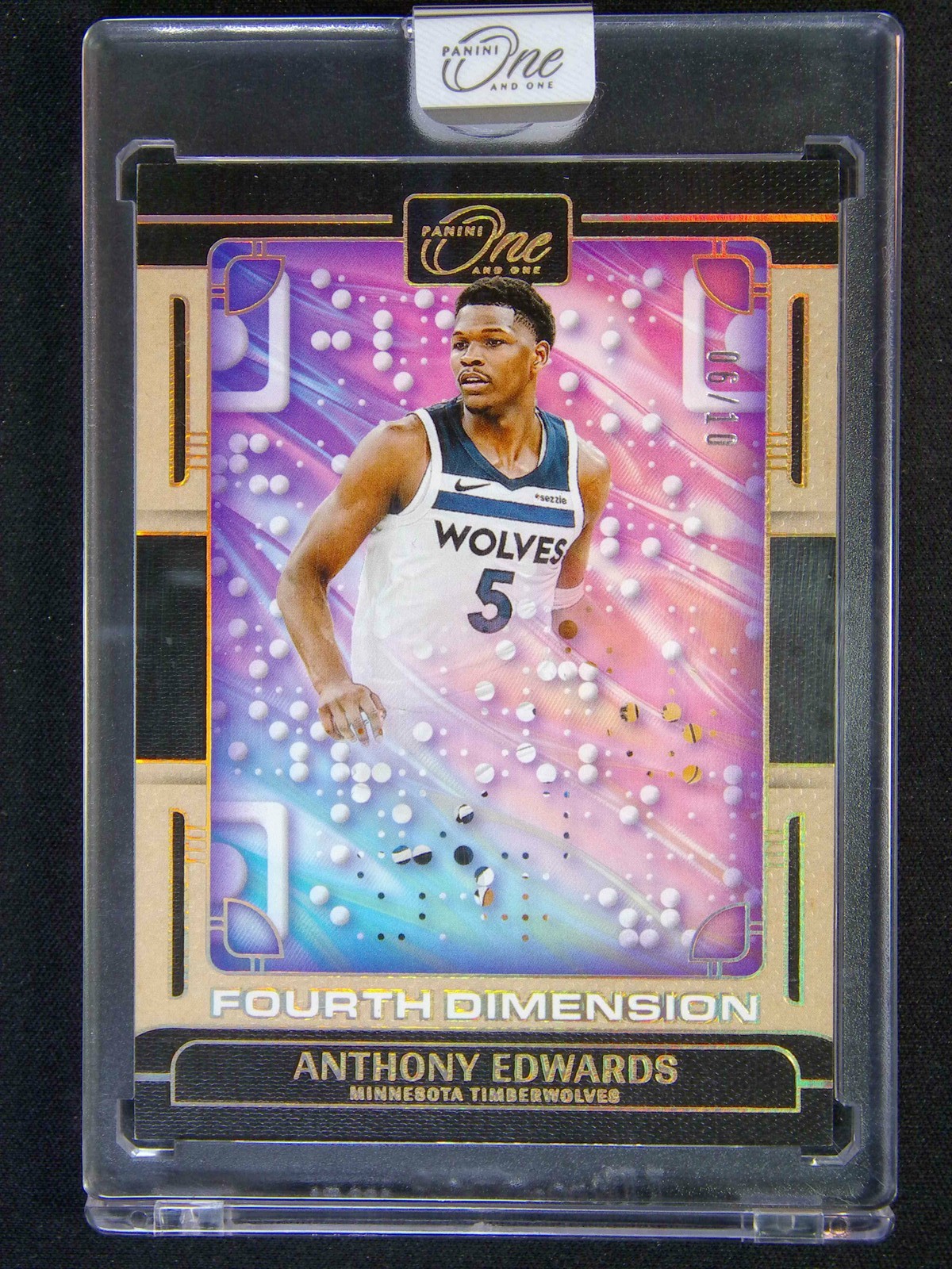 2024-25 Panini One And One Anthony Edwards Fourth Dimension Gold /10