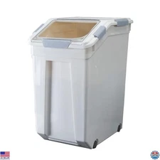 HANAMYA 33L Rice Storage Container - 50 lbs Capacity, BPA-Free, Includes Cup,