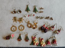 Holiday XMAS Earrings LOT Fifteen Pairs