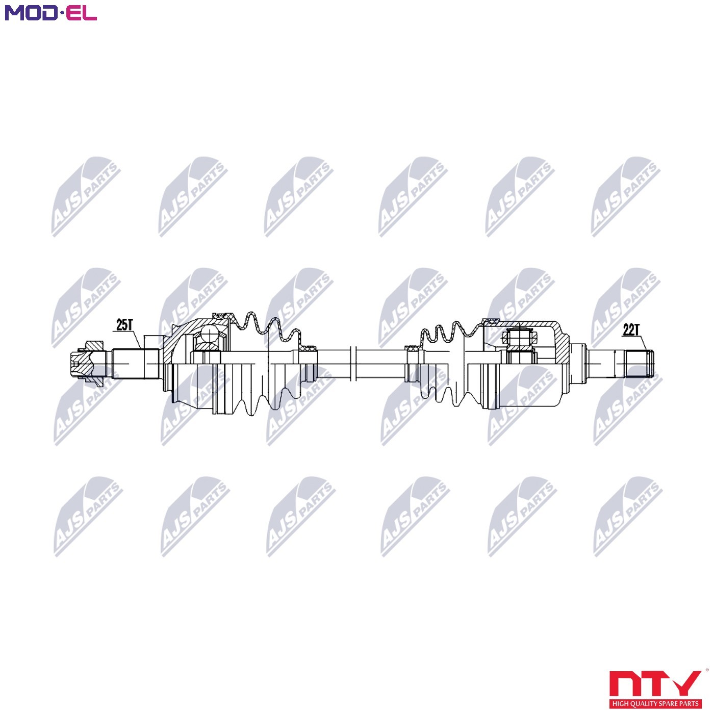 DRIVE SHAFT NPW-FT-083 FOR FIAT PUNTO PANDA/Hatchback/Van 188A8.000 1.2L 4cyl - Image 8