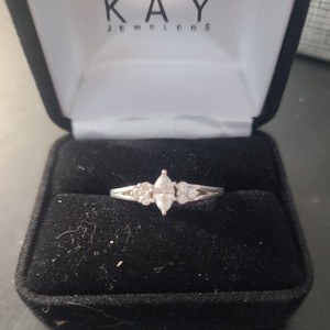 Platinum Marquise Cut Natural Diamond Engagement Ring. approx. 0.50ktw