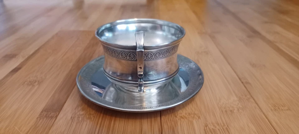 Sterling Silver. Antique French Paul Devaux Cup And Saucer - Image 2 of 4