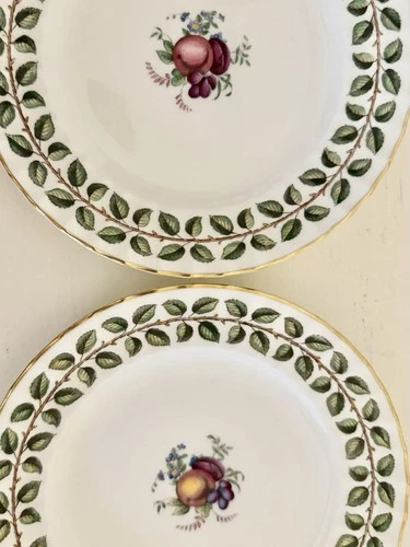 Pristine Royal Worcester ‘Doreen’ Bone China FOUR Salad Plates;  England; Marked