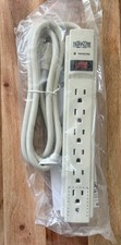 Tripp Lite Tlp606TAA Outlet Strip, Surge, 6 5-15R, 5-15P, 6 Ft., Light Gray
