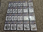 🌟(20) 2015 American Silver Eagle 1 oz .999 Coins NGC MS70 (20 oz total)