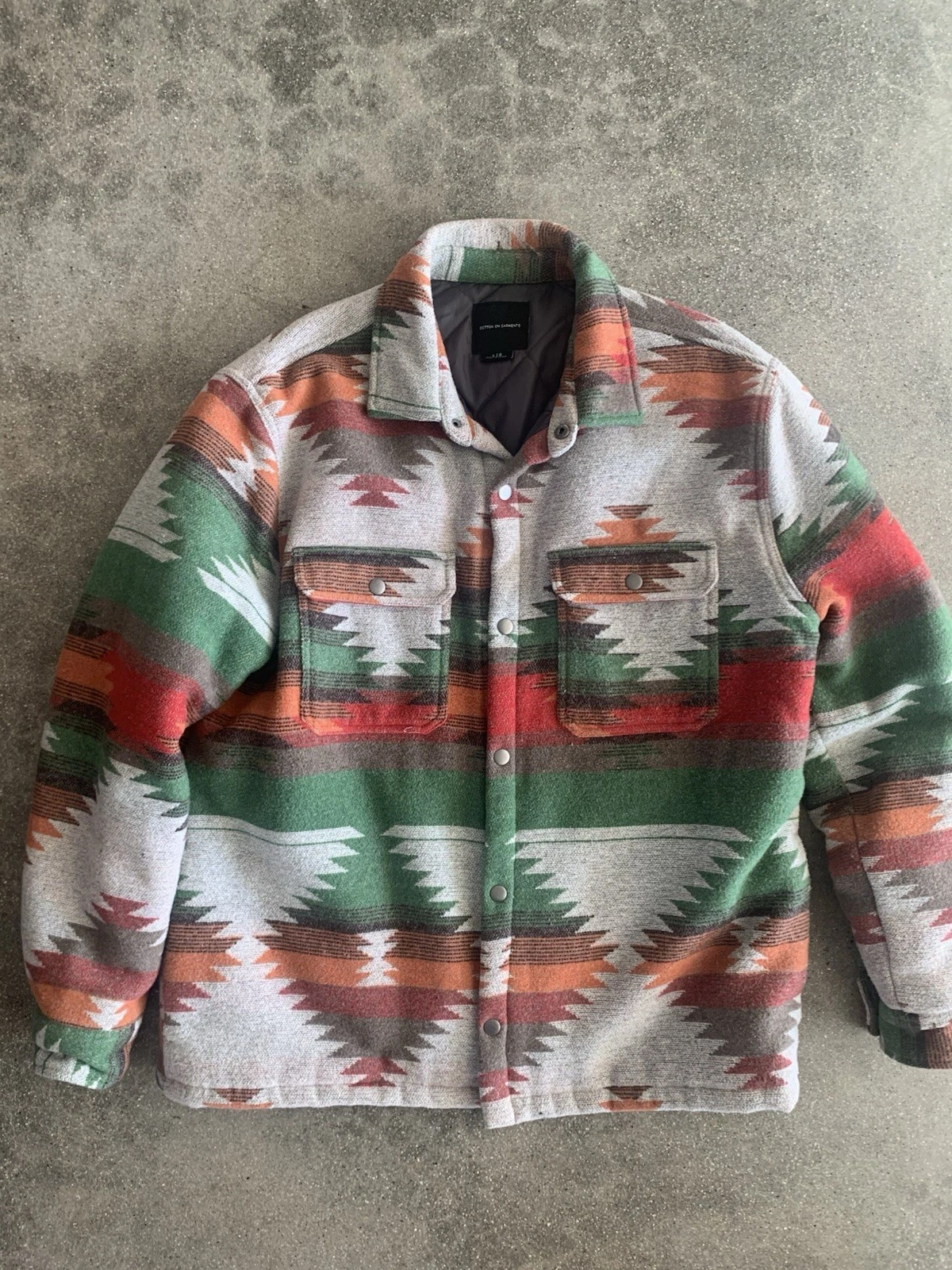 Cotton On Insulated Navajo Jacket Size Large