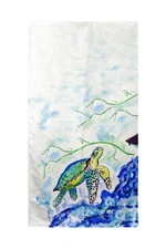 Betsy Drake Yellow Sea Turtle Beach Towel