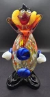 Vintage Murano Style Art Glass Clown Figurine Multicolor Millefiori 7" Tall