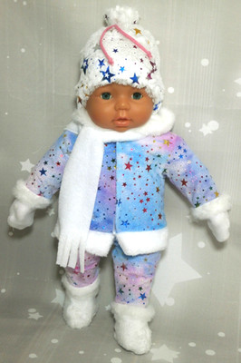 Winter Set Jacke Hose Mütze Handmade Puppen Kleidung Re born Baby 43cm 43-46 cm