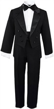 Boys Black Tuxedo with Tail Outfit Set 2