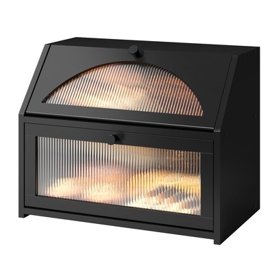 Bread Box for Kitchen Countertop Large Double Layer Corner Bread Box Farmhous...
