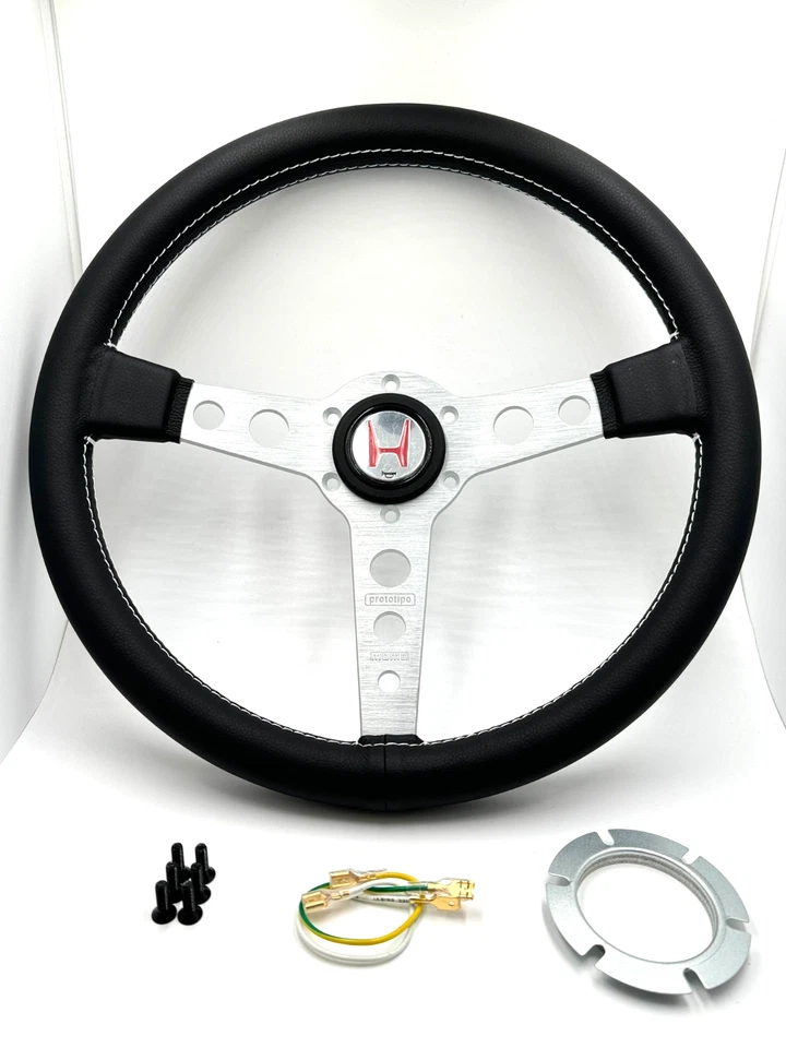 Volante Momo Prototipo con kit de bocina NSX R Fit HONDA PRELUDE 1994-2001 Foto 2 de 3