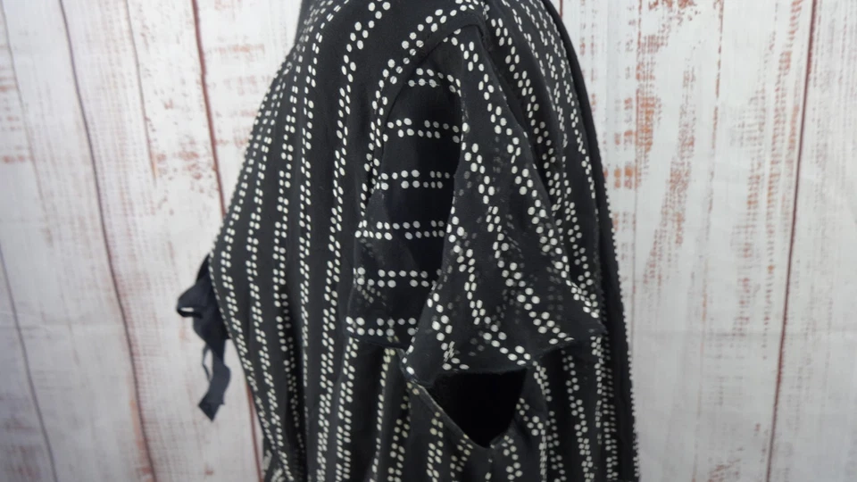 INC INTERNATIONAL CONCEPTS Maxi Dress 22W Black/White Dots Short Sleeve Silk - Image 3 of 4