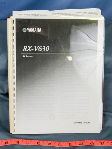 Yamaha RX-V630 Receiver Owners Manual