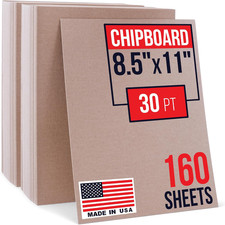 Chipboard Sheets 8.5x11 Kraft Heavy Duty 160 Pack Cardboard Craft Book Board USA