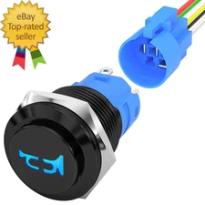 Horn Button 12V Marine Horn Button 16MM Momentary Push Button Switch Stainless S