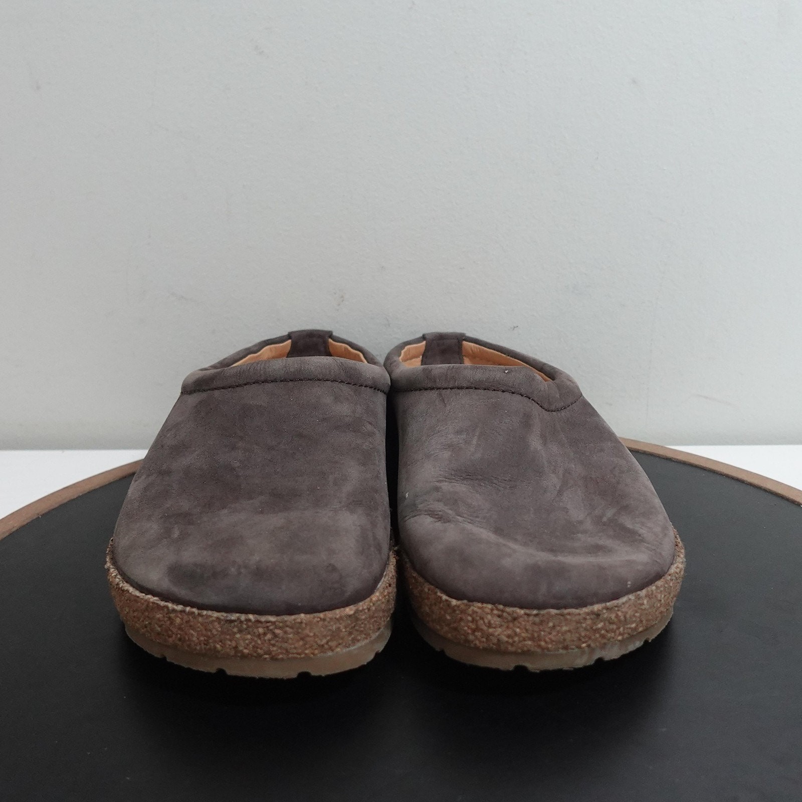 SAOLA Scarpe Haflinger donna taglia 9 zoccoli scamosciati grigi slip on comode suola sughero casual