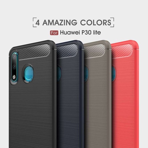 Coque TPU Motif Carbone + Verre Trempé Pour Huawei Mate 20 Lite (2018) - Noir - Neuf