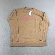 Loft Sweater Womens XS Brown Woolen Crew Neck Long Sleeves Pullover NWT