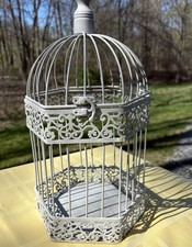 13  Hanging White Metal Decorative Bird Cage