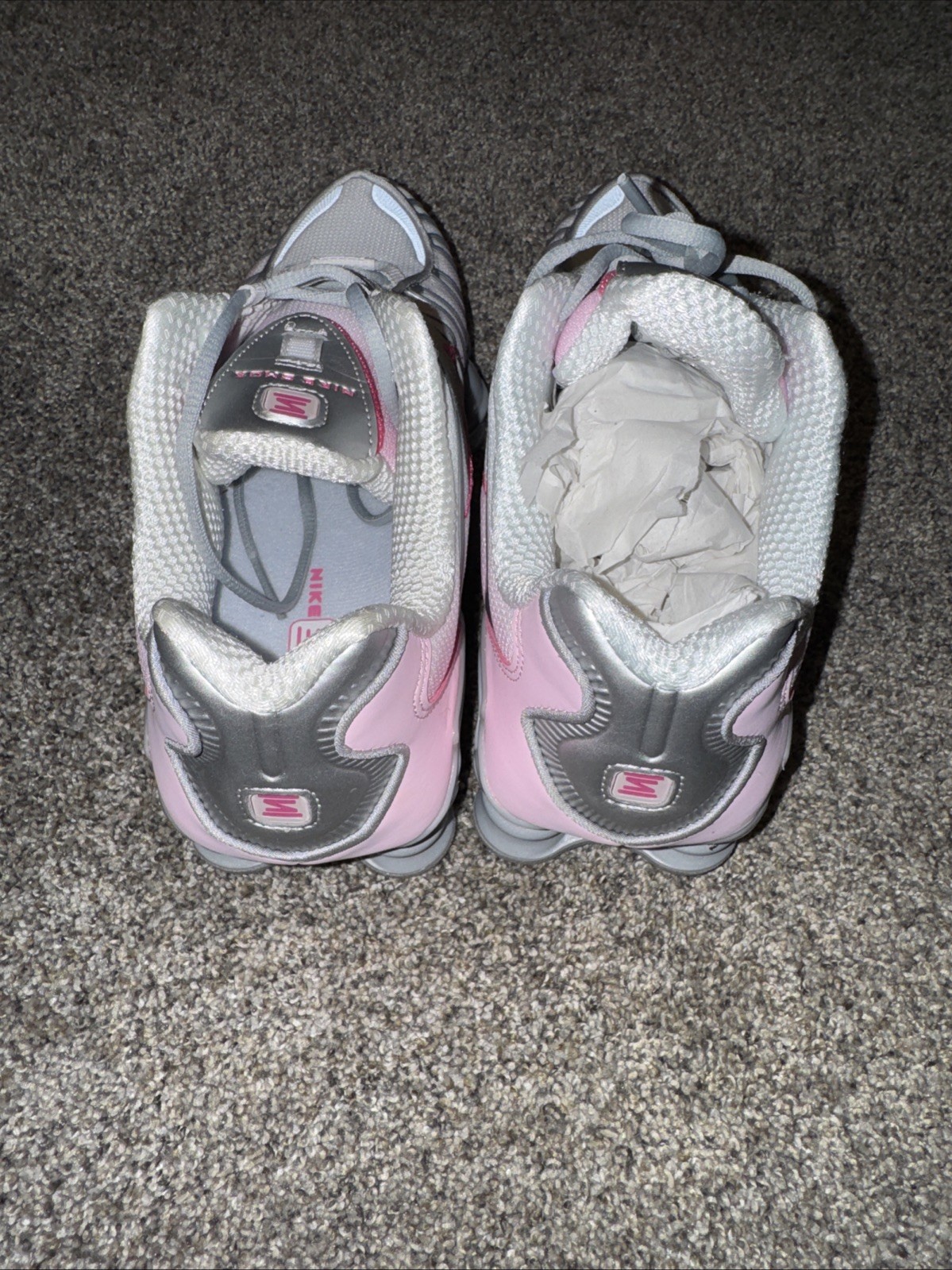 Size 6.5 Women’s - Nike Shox TL Metallic Platinum Pink Foam- No Box Lid image 3