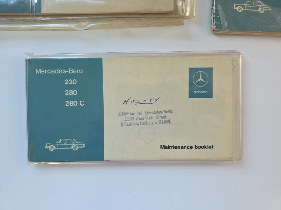 Mercedes Benz 230 280 280c 1967 Livros do Proprietário Manuais Registro de Serviço de Manutenção - Imagem 4 de 4