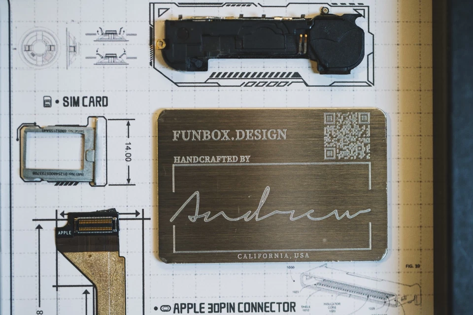 Disassembled iPhone 4 Teardown With Frame, Deconstructed iPhone Art Disassembly - Image 3 of 4