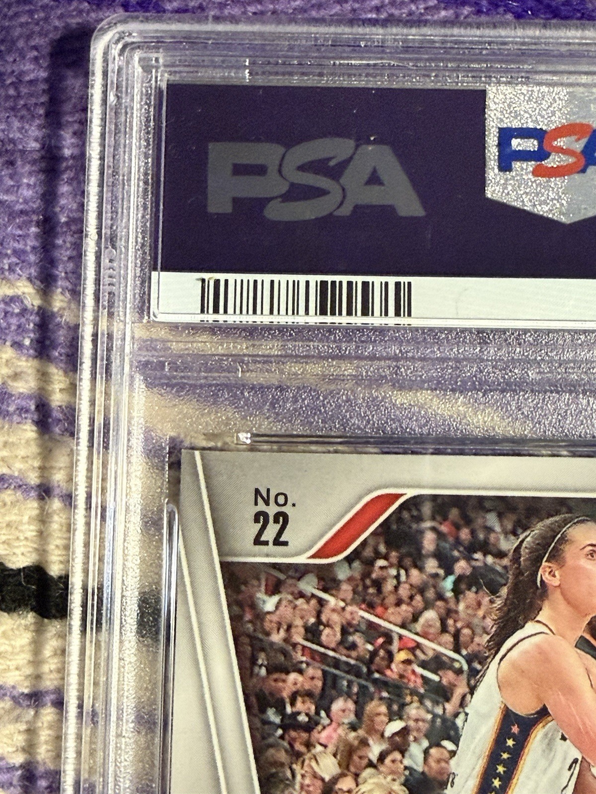 2024 Caitlin Clark Panini Prizm WNBA #22 Ice Prizm Psa 9 Rookie view 8