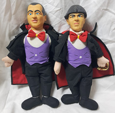 Vintage 2001 Vampire CURLY  LARRY The Three Stooges 17 in Halloween Plush Dolls