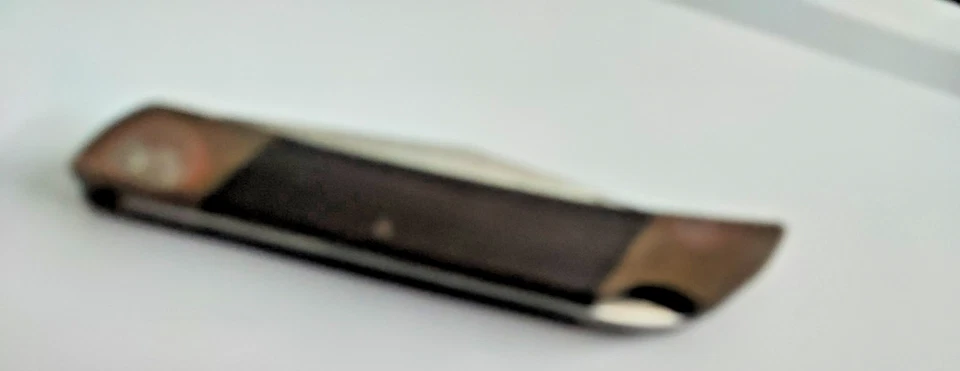 VINTAGE WINCHESTER LOCK BACK FOLDING HUNTING KNIFE ~ WITH SHEATH 3 3/8" BL. - Image 4 of 4