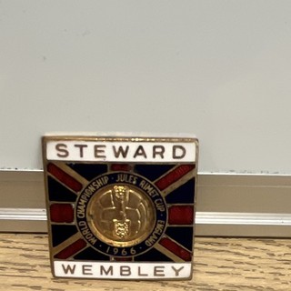 Wembley 1966 Jules Rimet World Championship Steward Football Pin Badge